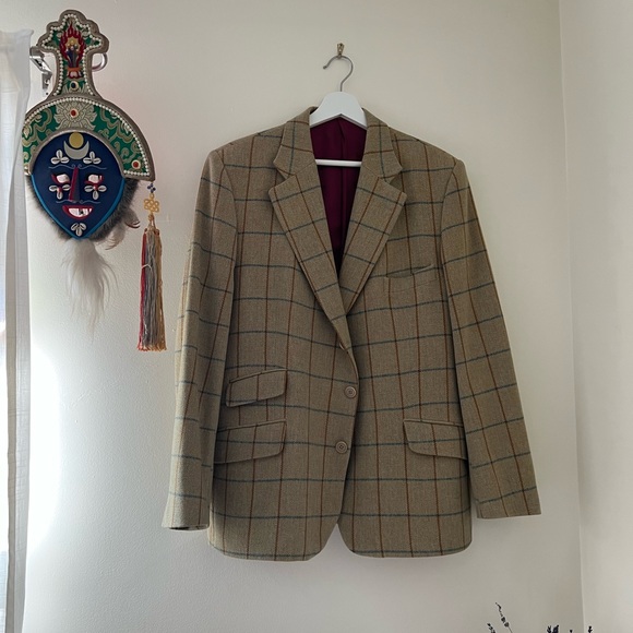 Mulberry Oversized Plaid Blazer - Picture 4 of 5